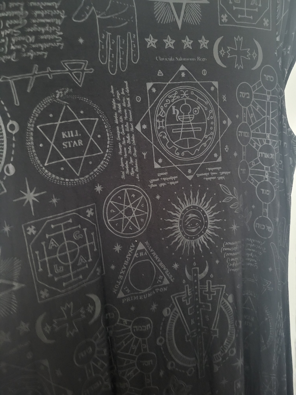 NWOT Killstar Occult Print High-Low Maxi Dress - Picture 3 of 4